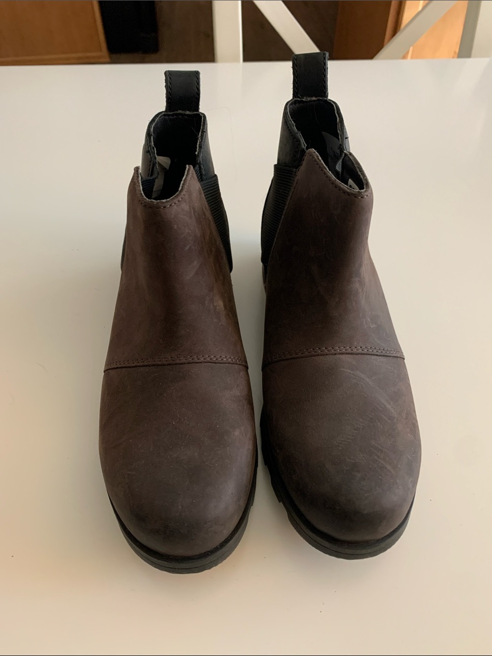 Women’s Brown Leather Slip-On Boots